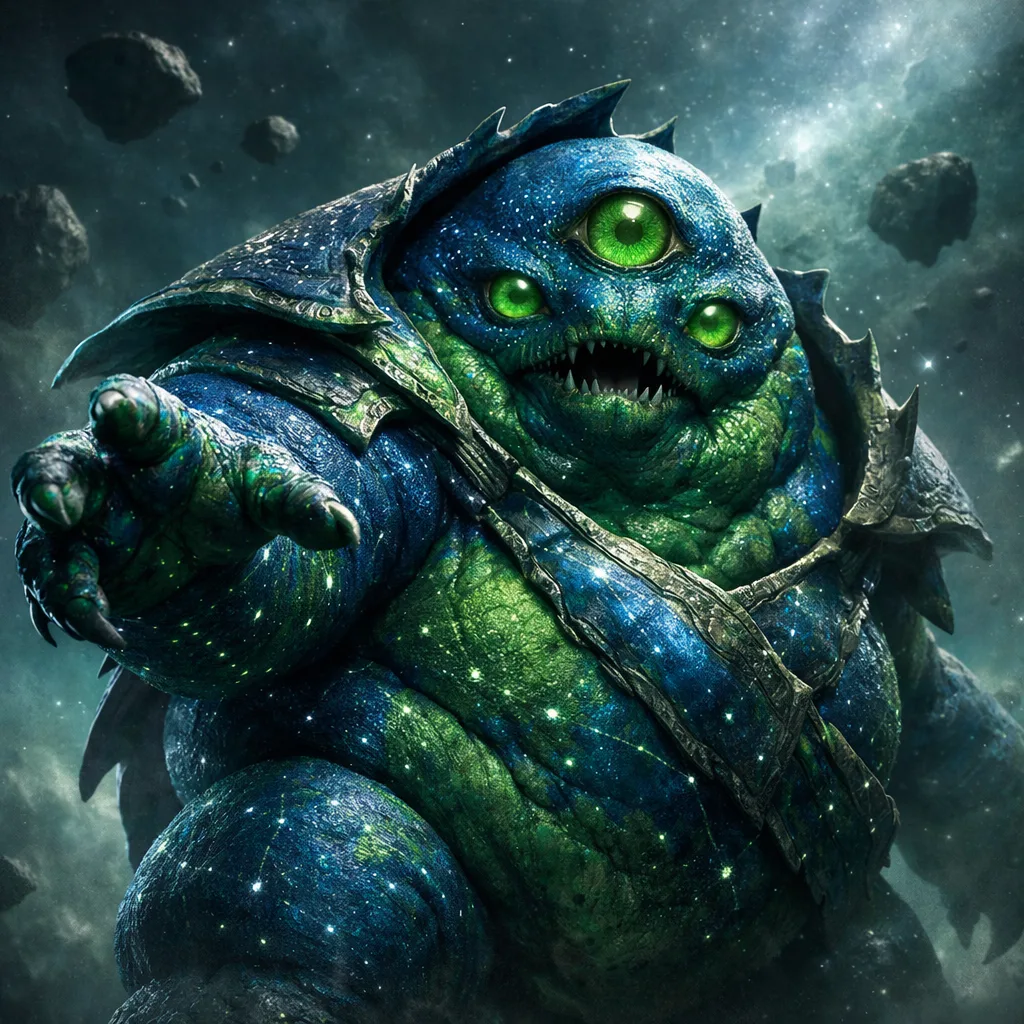 A one-of-a-kind creature with AI artwork from the game Creature