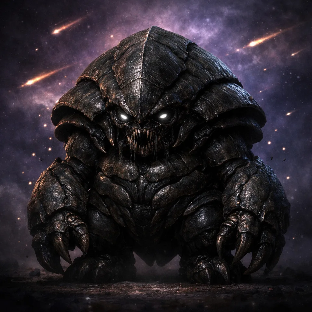 A creature ready to be sent on a planet run